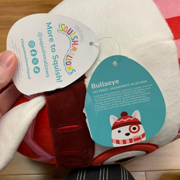 Squishmallows Bullseye Target Dog Plush Stuffed Animal Toy with Hat 15" Inch" - Picture 6 of 7